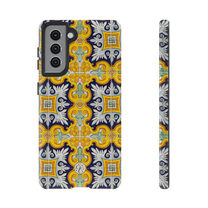 Vintage Floral Tile Tough Phone Case