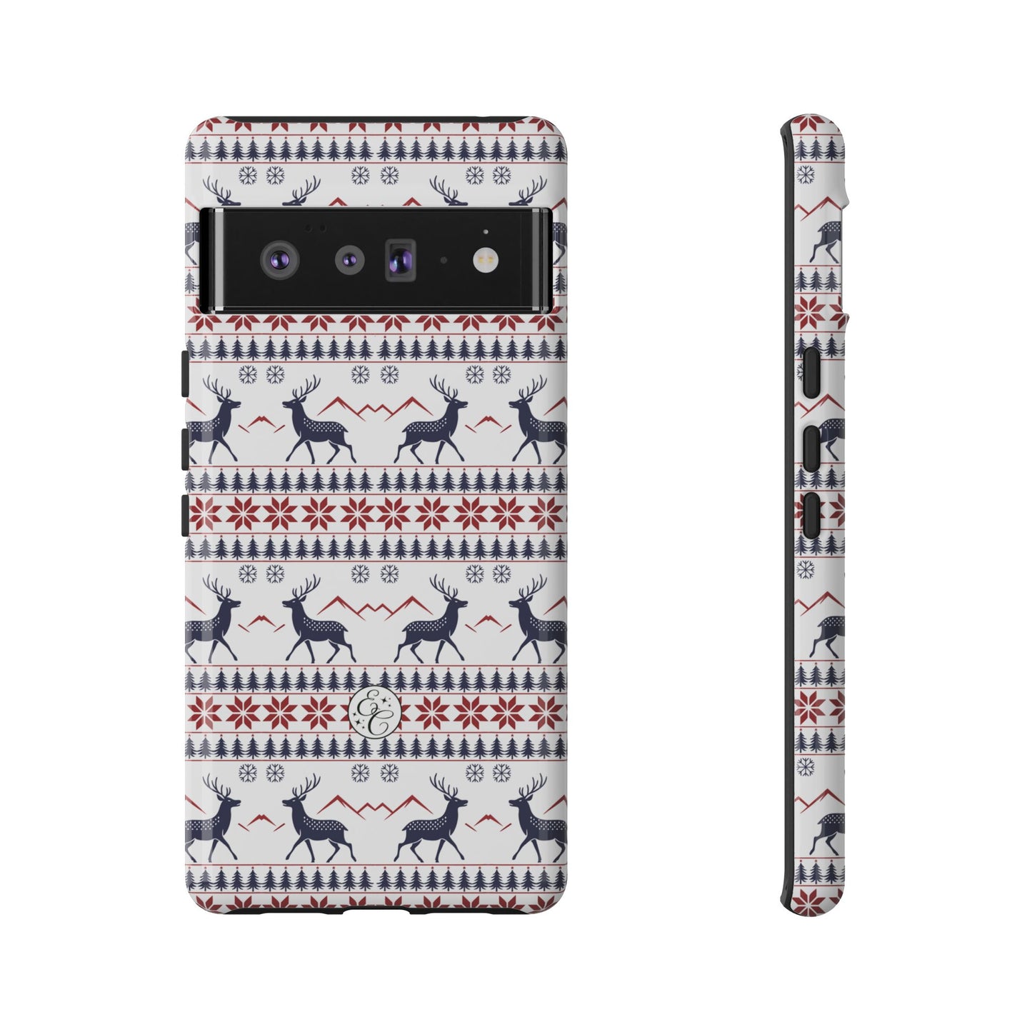 Christmas Reindeer Pattern Tough Phone Case