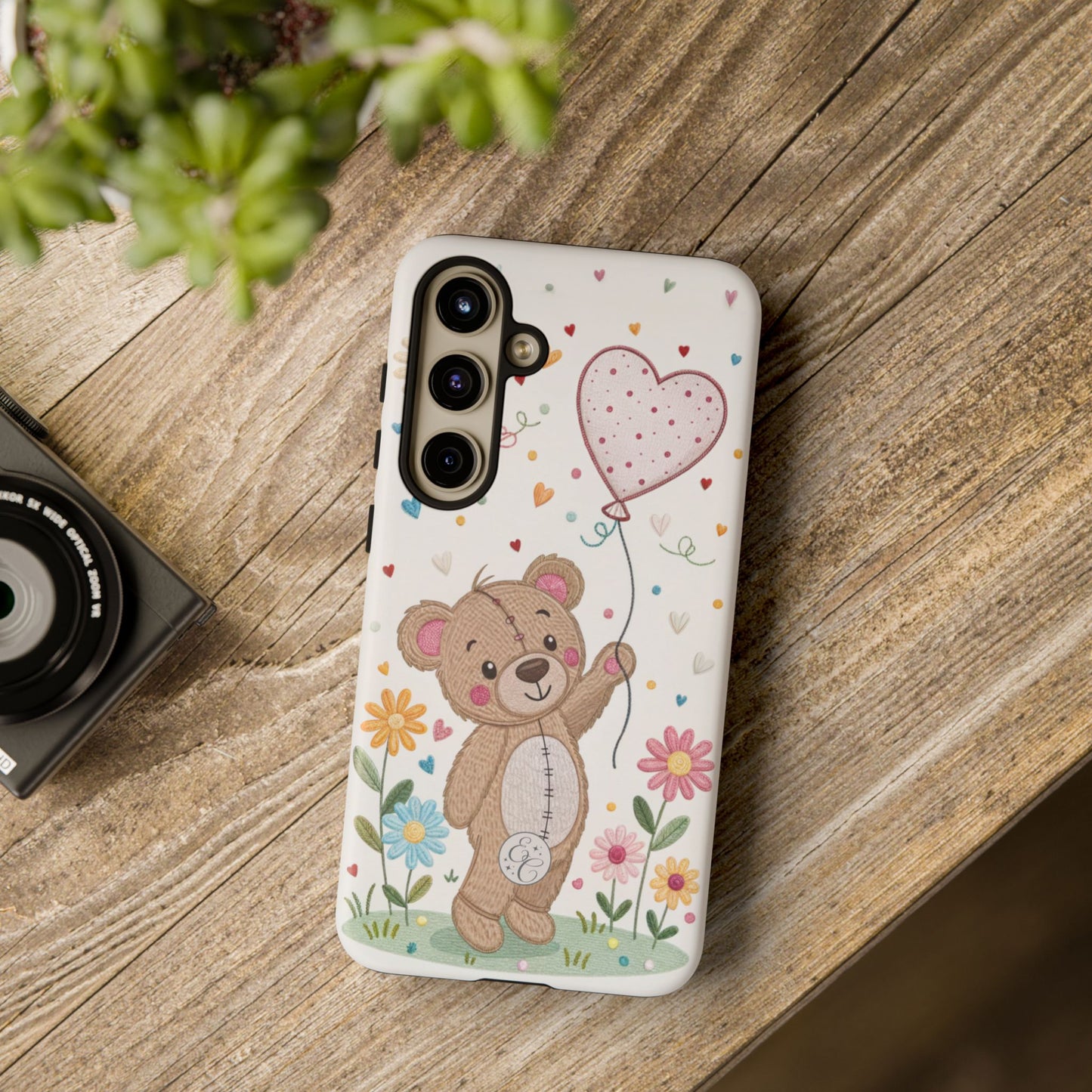 Cute Teddy Bear Tough Phone Case
