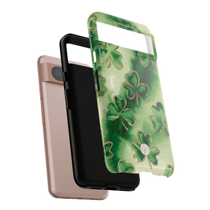 Shamrock Watercolor Pattern Tough Phone Case