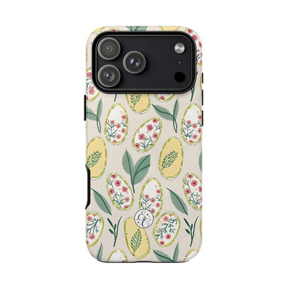 Floral Easter Egg Pattern Tough Phone Case