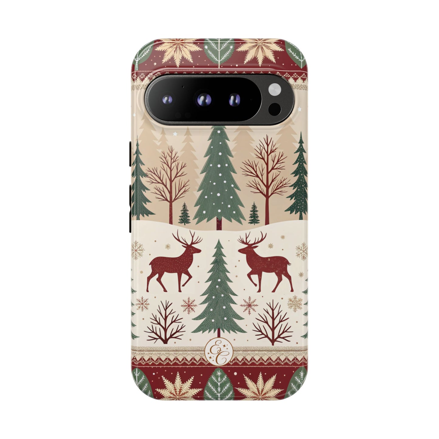 Vintage Christmas Reindeer Tough Phone Case