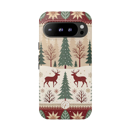 Vintage Christmas Reindeer Tough Phone Case