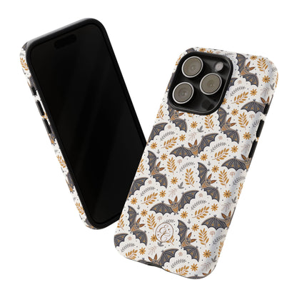 Boho Bat Pattern Halloween Phone Case