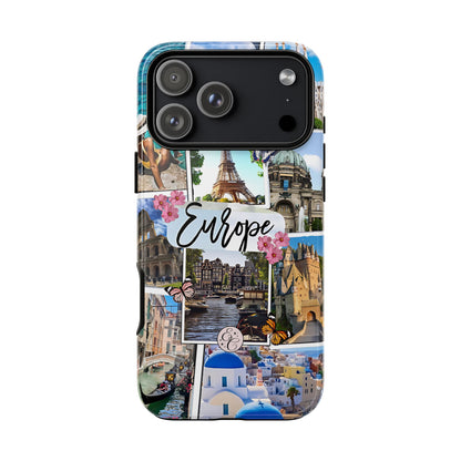 Europe Travel Collage Tough Phone Case