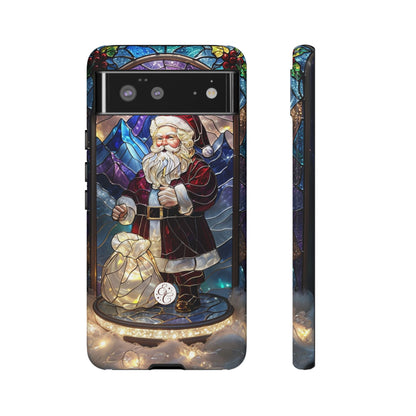 Santa Claus Stained Glass Tough Phone Case