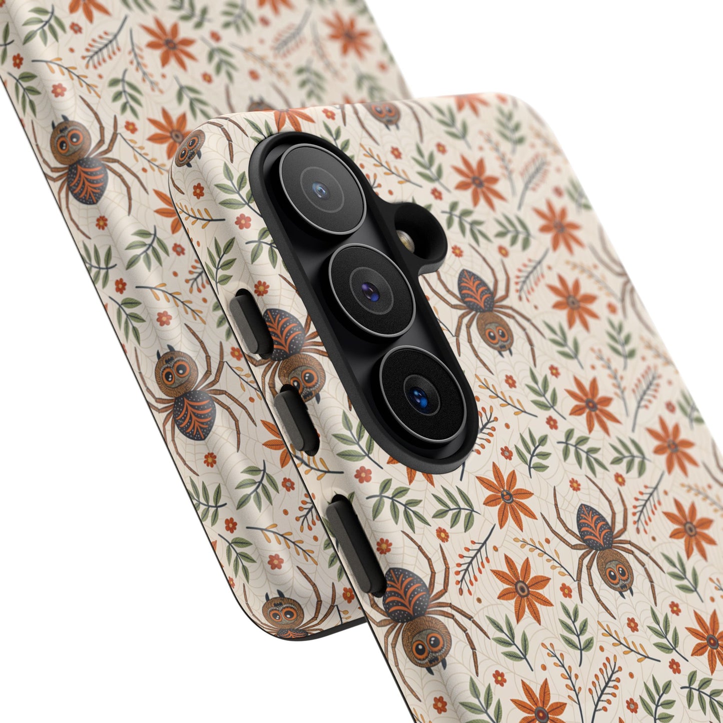 Boho Floral Spider Pattern Tough Phone Case