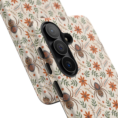 Boho Floral Spider Pattern Tough Phone Case