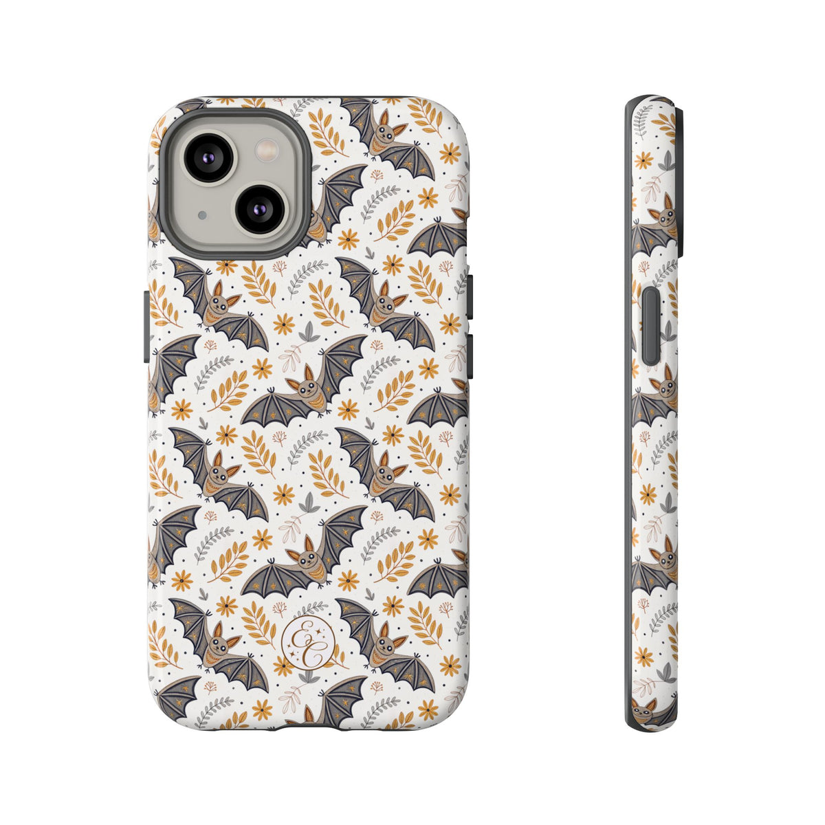 Boho Bat Pattern Halloween Phone Case