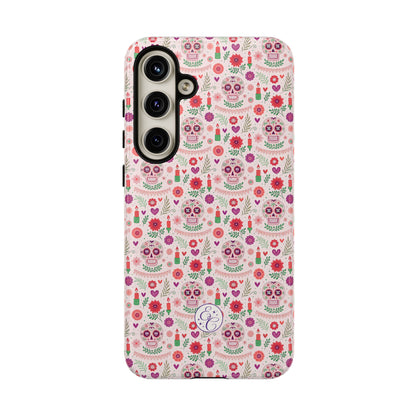 Pink Boho Day of the Dead Tough Phone Case