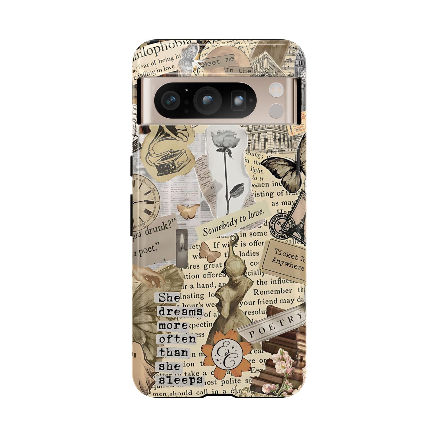 Library Romance Collage Tough Phone Cases