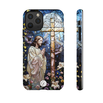 Jesus Praying Stained Glass Tough Phone Case