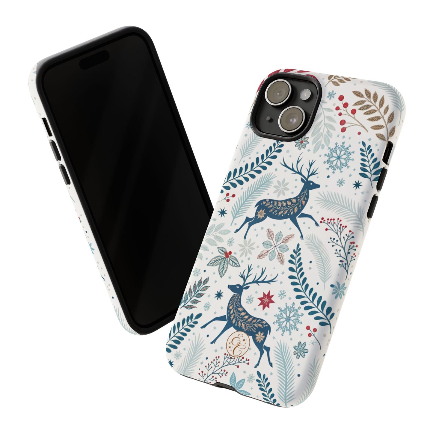 Blue Winter Deer Tough Phone Case
