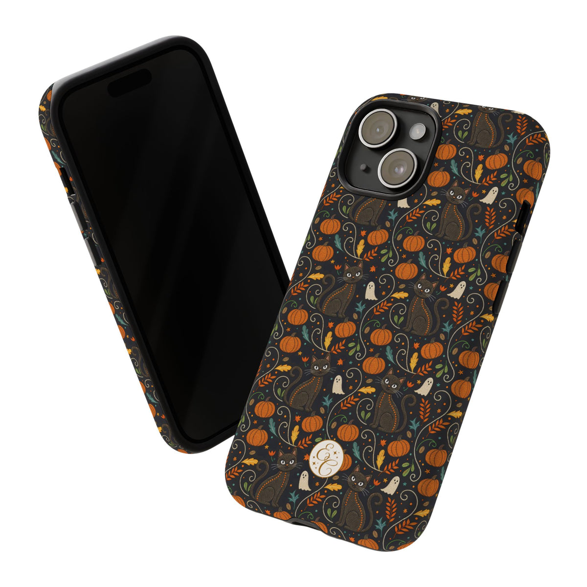 Boho Black Cat Halloween Phone Case