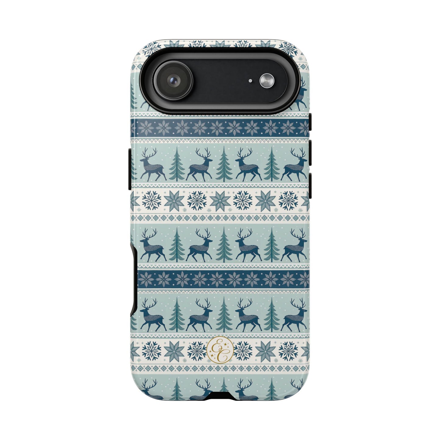 Blue Winter Reindeer Tough Phone Case