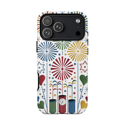 Colorful Fireworks and Stars Tough Phone Case