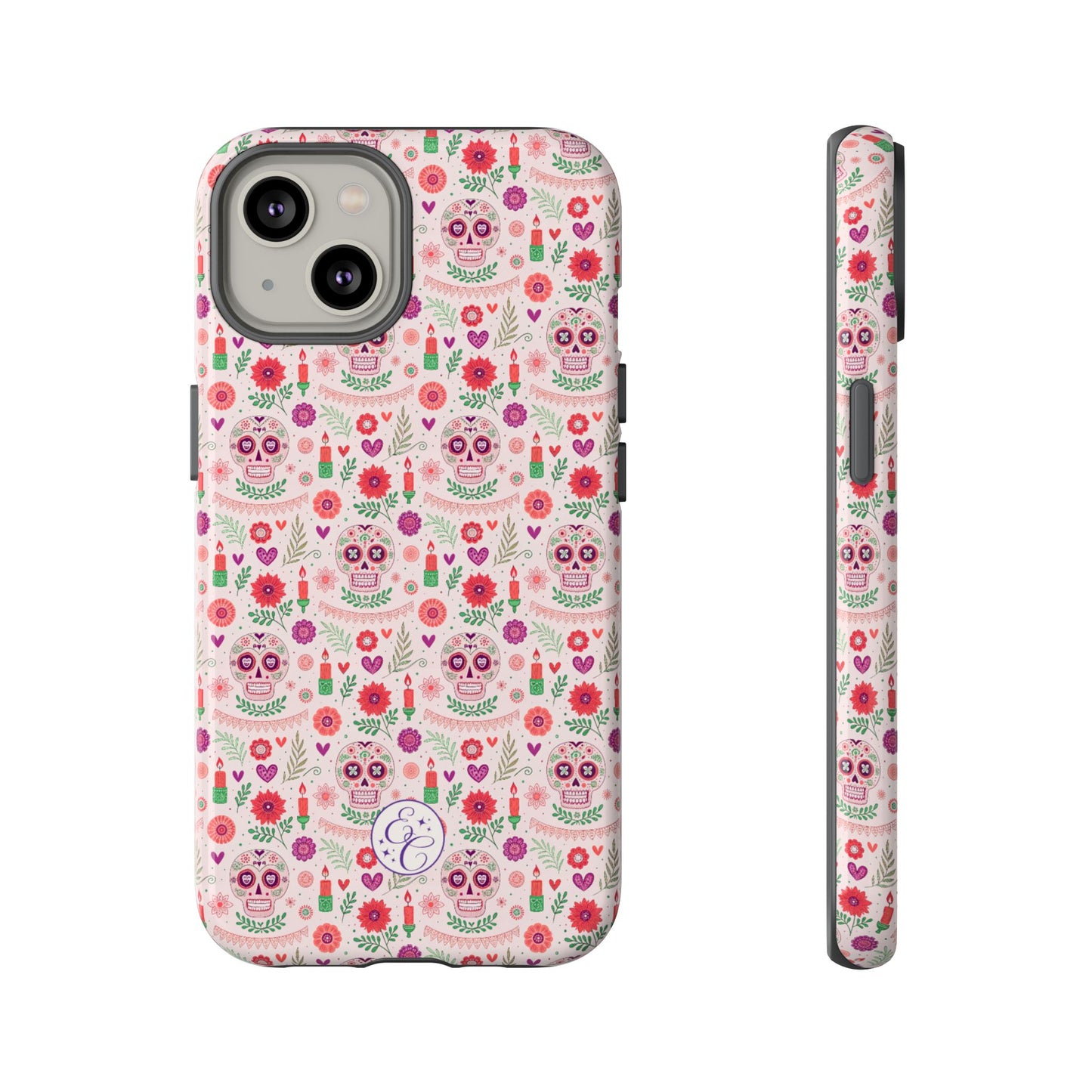 Pink Boho Day of the Dead Tough Phone Case