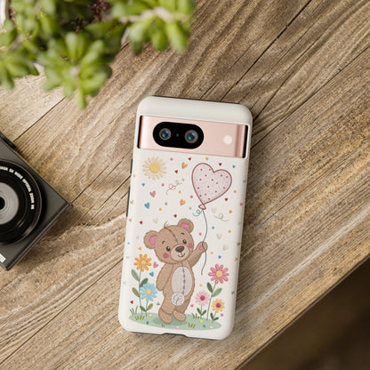 Cute Teddy Bear Tough Phone Case