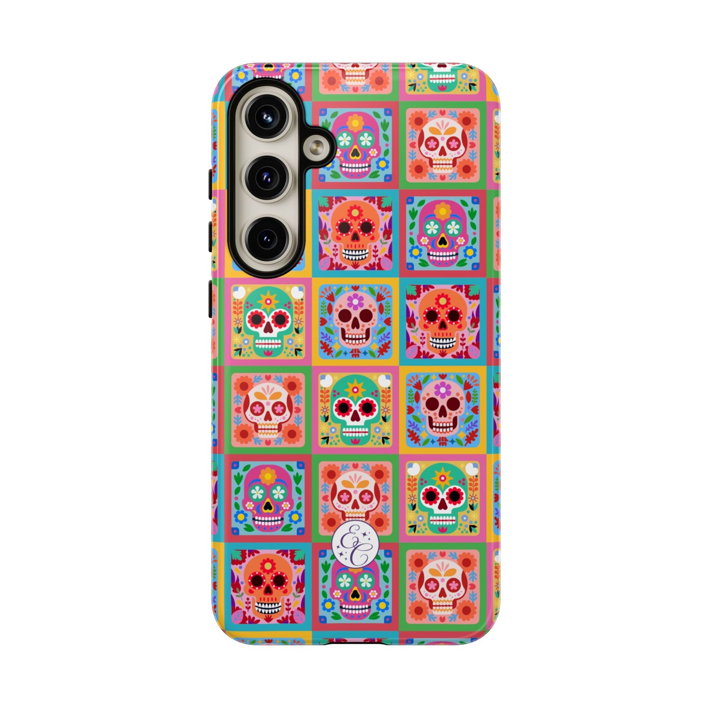 Colorful Sugar Skull Pattern Tough Phone Case