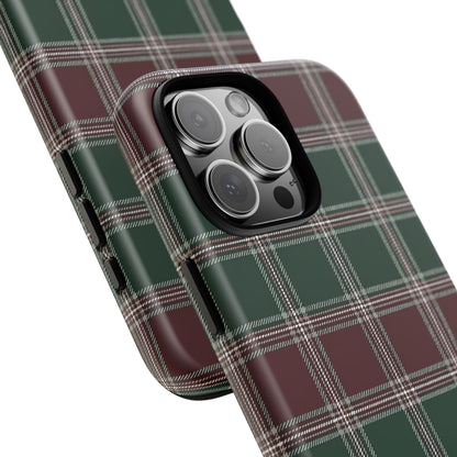 Green & Burgundy Plaid Christmas Phone Case