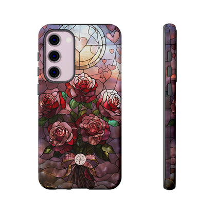 Bouquet of Roses Stained Glass Tough Phone Case