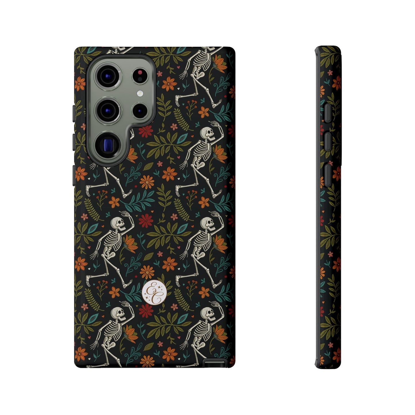 Halloween Boho Skeleton Pattern Tough Phone Case
