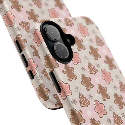 Gingerbread Men & Xmas Tree Pattern Tough Phone Case