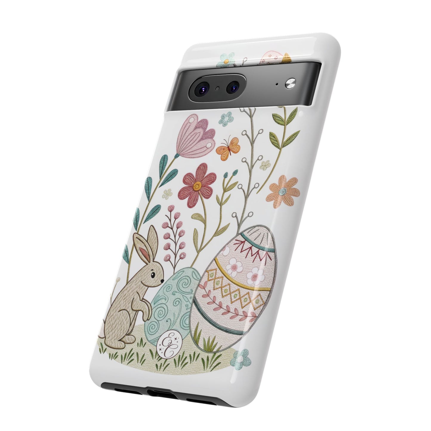 Bunny & Easter Egg Floral Tough Phone Case