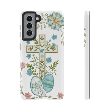 Vintage Easter Floral Cross Tough Phone Case