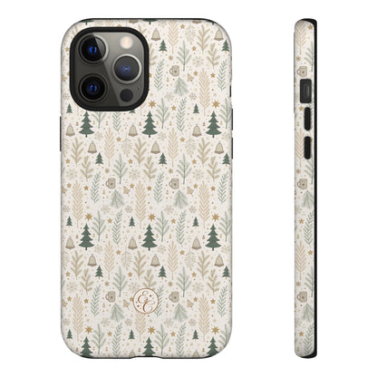 Boho Christmas Forest Tough Phone Case