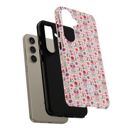 Pink Boho Day of the Dead Tough Phone Case