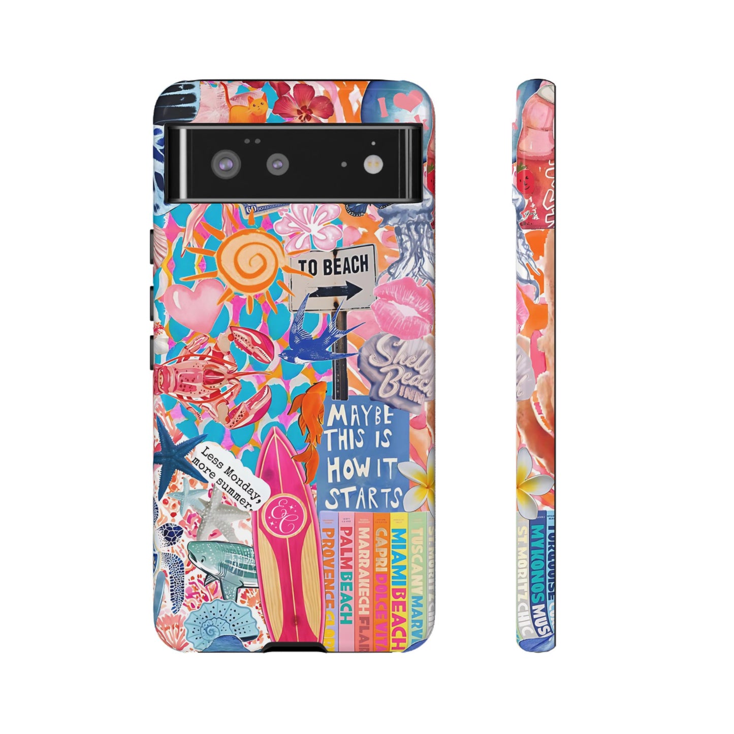 Colorful Beach Collage Tough Phone Case