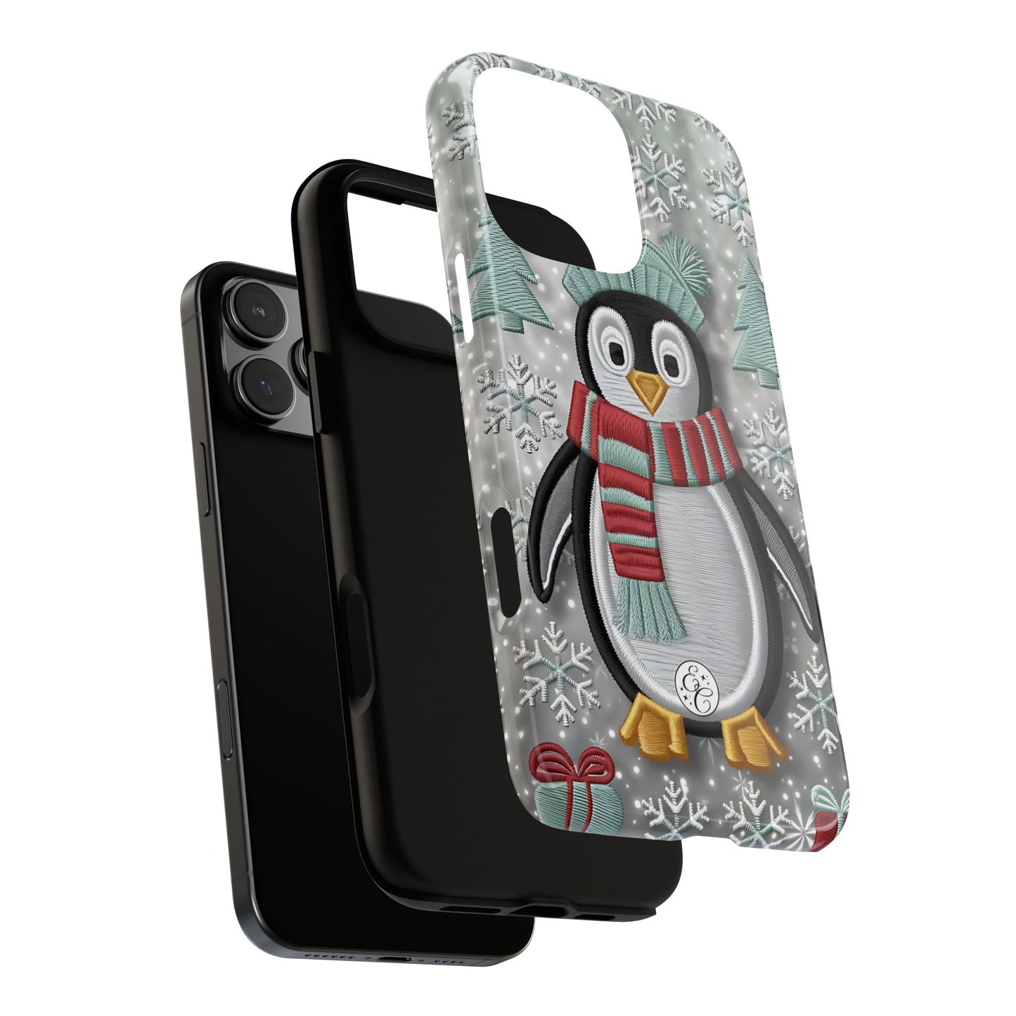 Cute Christmas Penguin Tough Phone Case