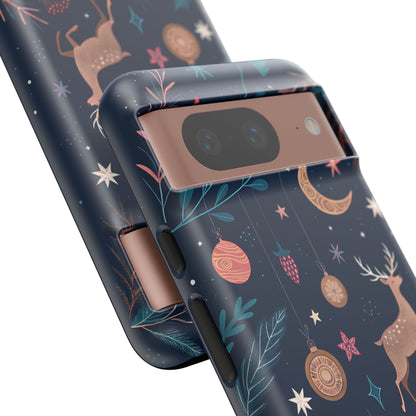 Boho Christmas Reindeer Tough Phone Case