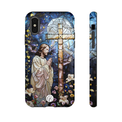 Jesus Praying Stained Glass Tough Phone Case