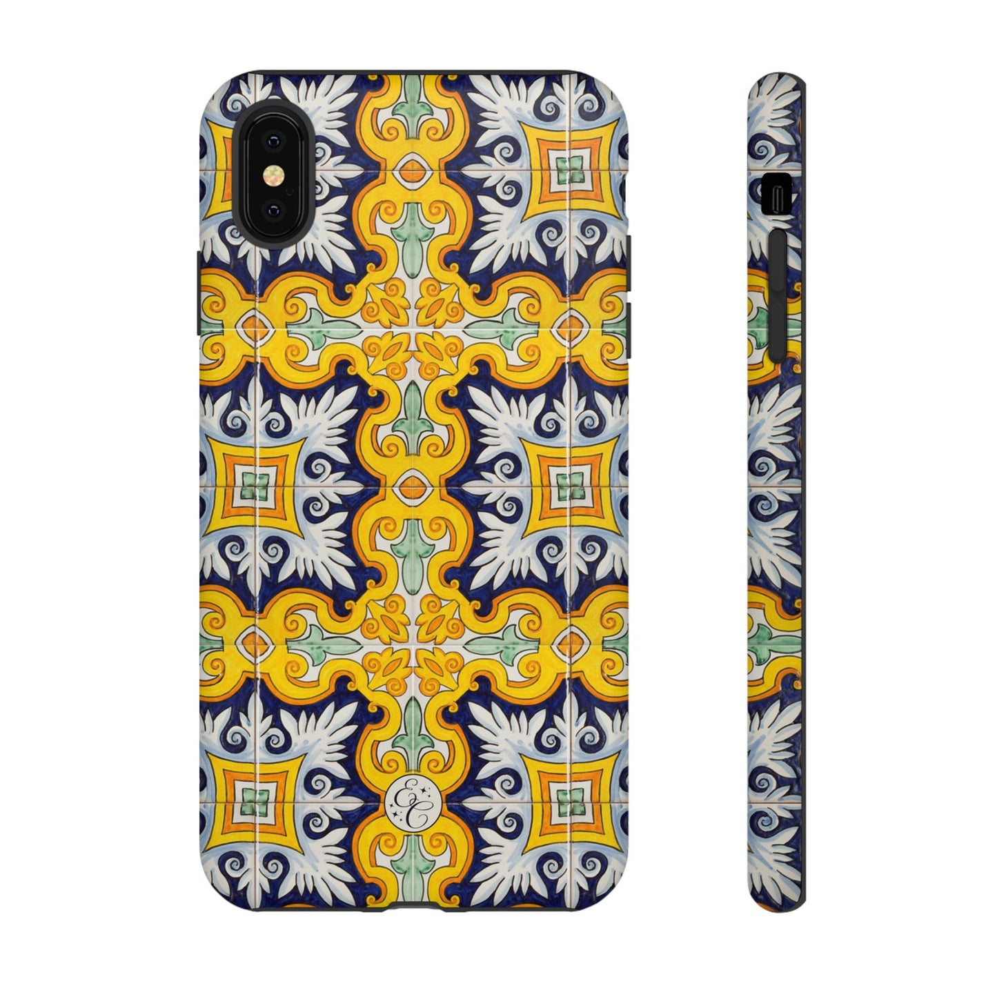 Vintage Floral Tile Tough Phone Case