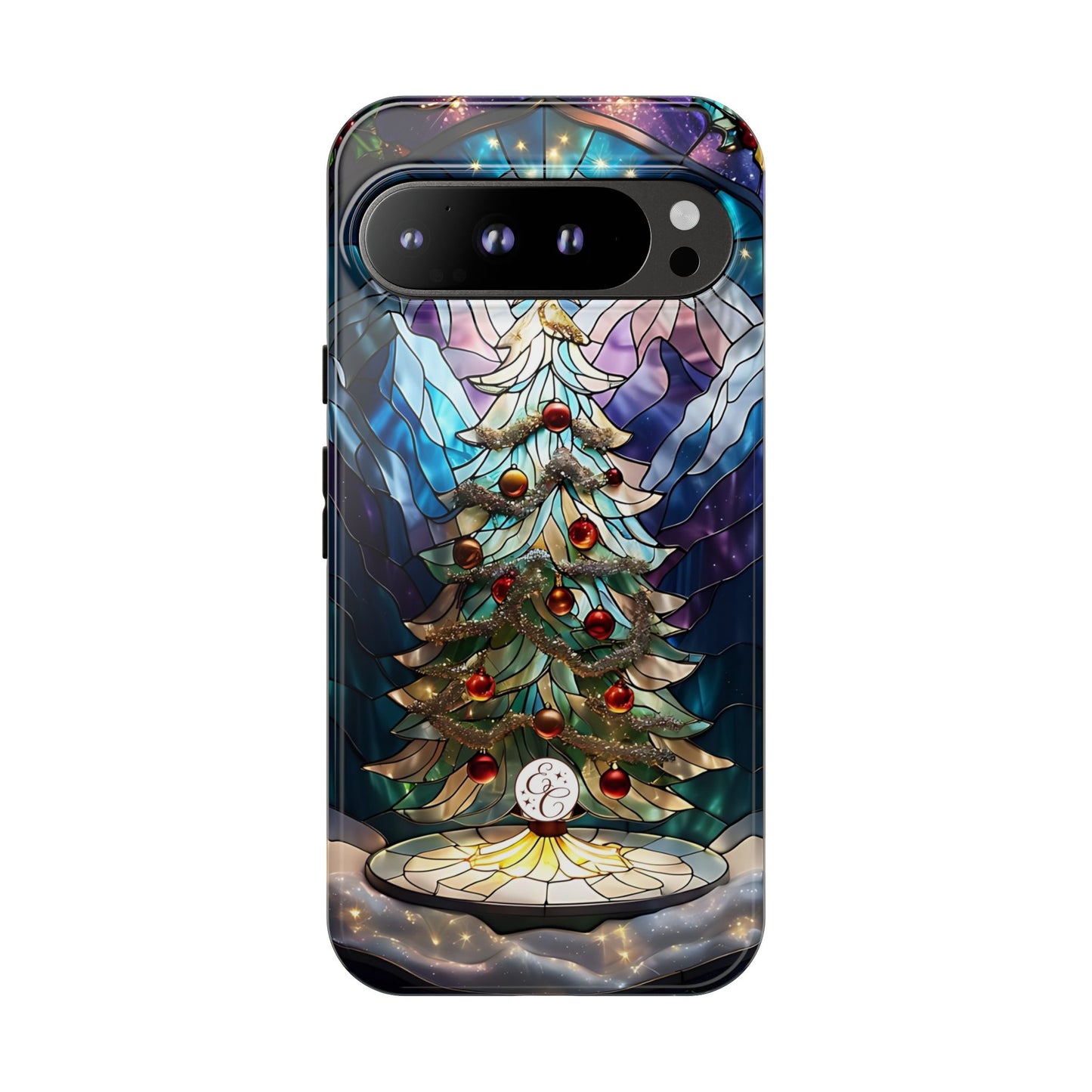 Christmas Tree Stained Glass Tough Phone Case