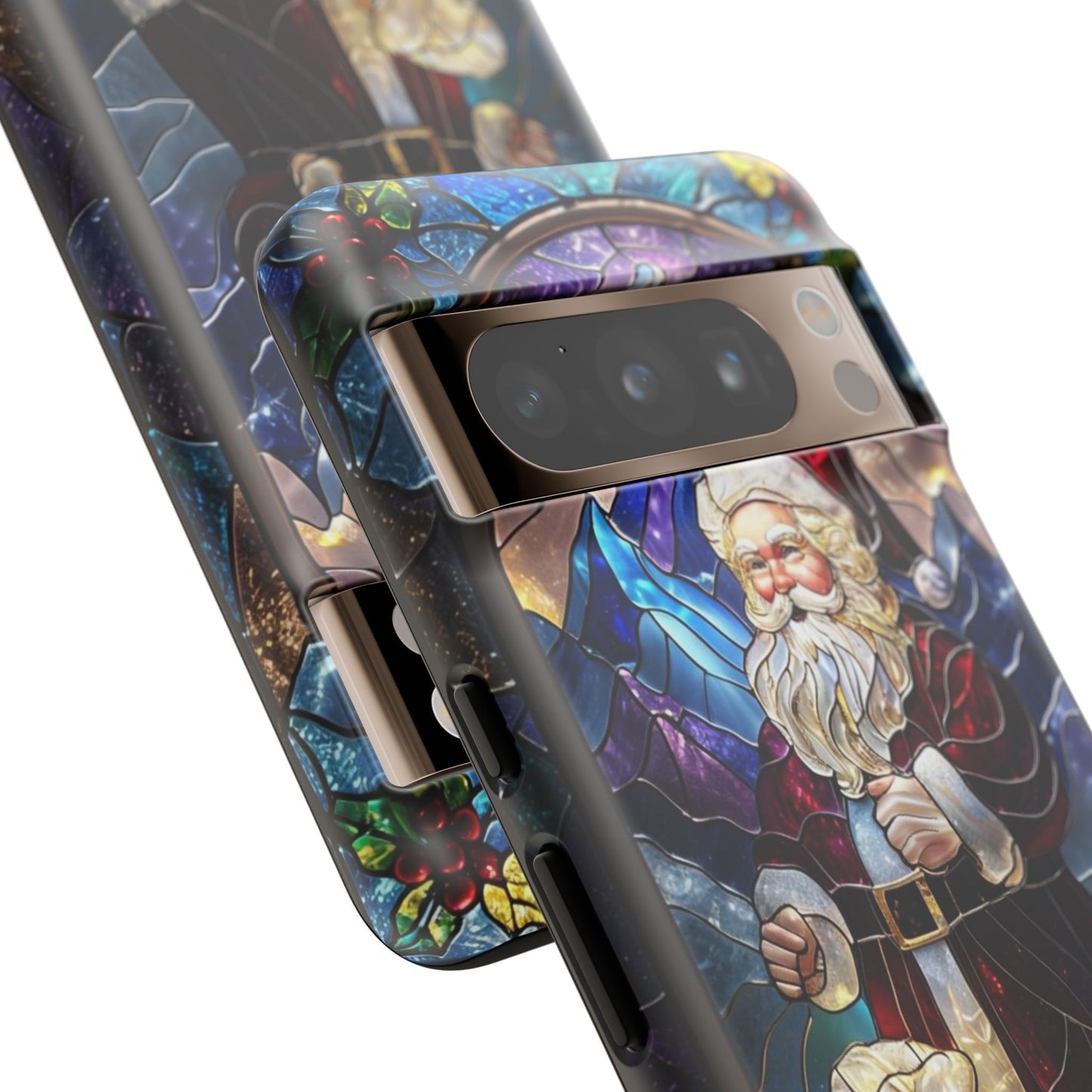Santa Claus Stained Glass Tough Phone Case