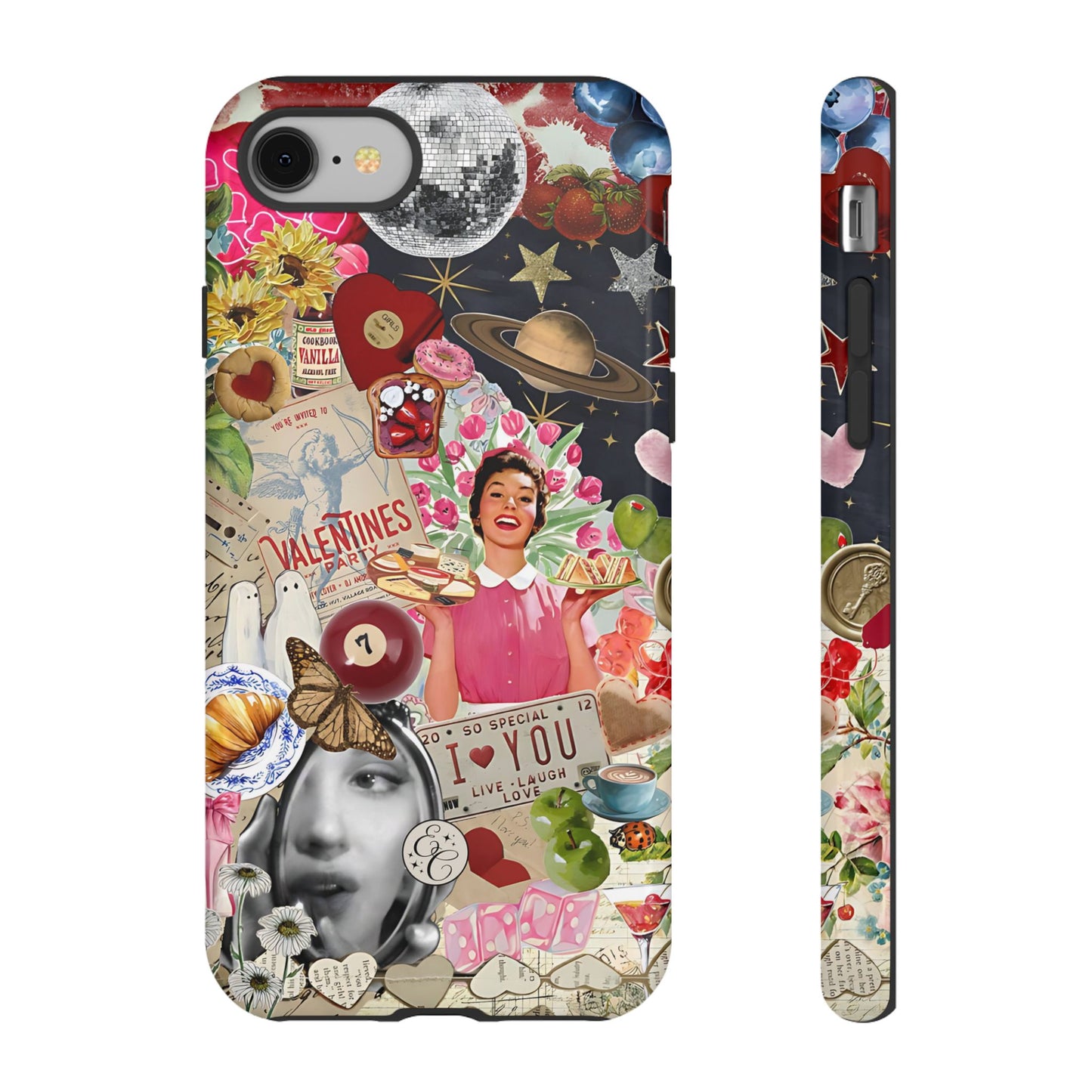 Retro Aesthetic Collage Art Tough Phone Case