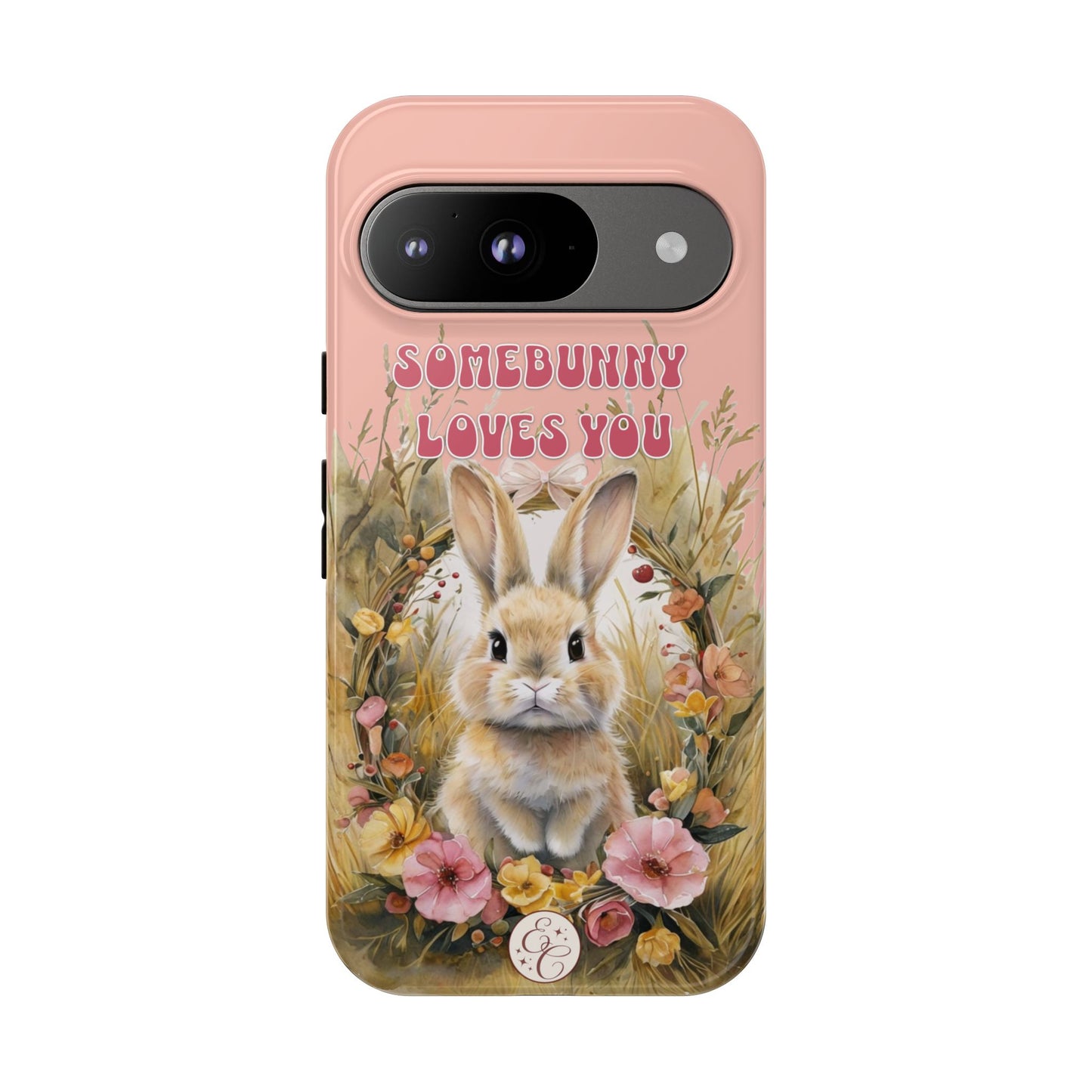 Somebunny Loves You Tough Phone Case - Peach