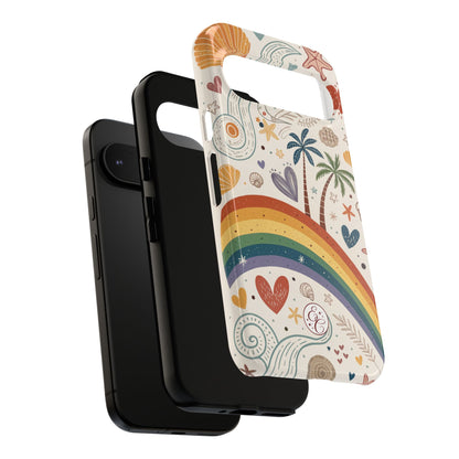 Rainbow Pride Boho Beach Tough Phone Case
