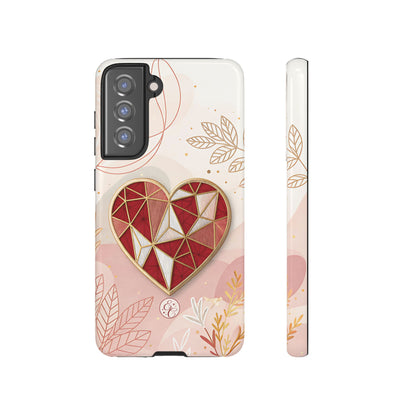 Geometric Heart Tough Phone Case