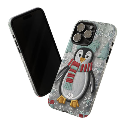 Cute Christmas Penguin Tough Phone Case