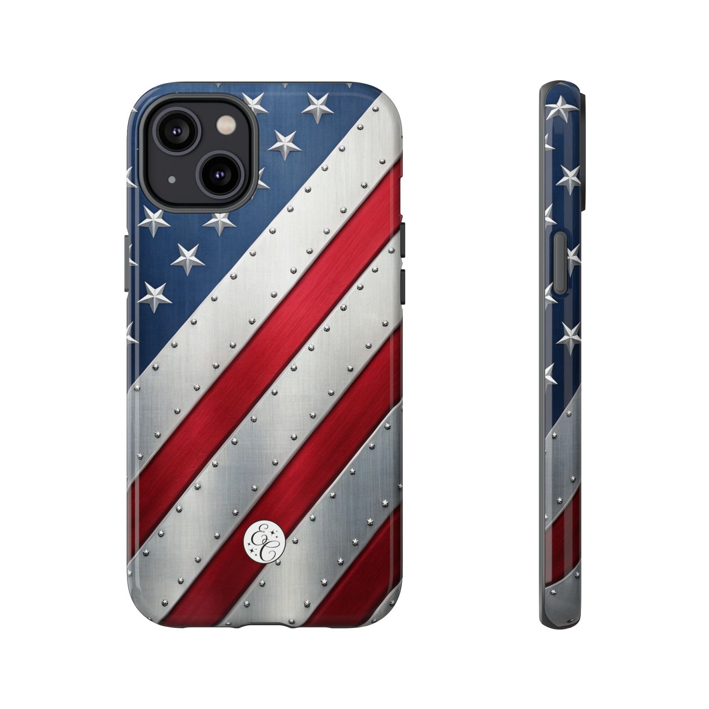 Metallic American Flag Tough Phone Case