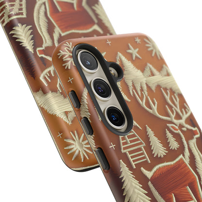 Rustic Reindeer Christmas Phone Case