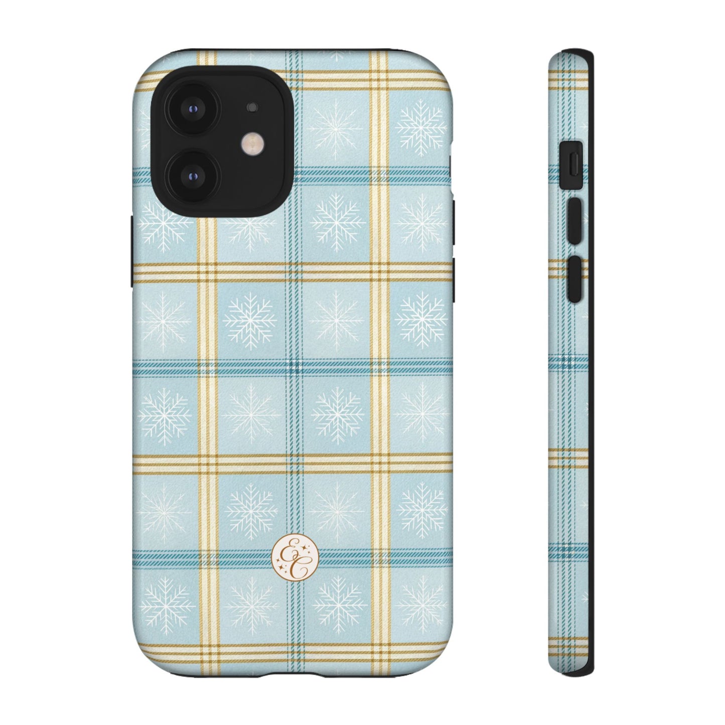 Blue Winter Plaid Tough Phone Case