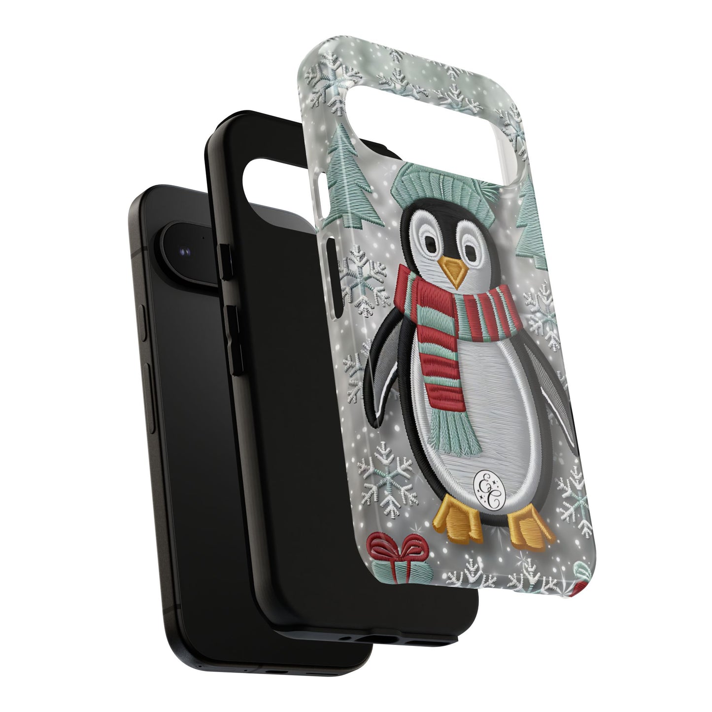 Cute Christmas Penguin Tough Phone Case
