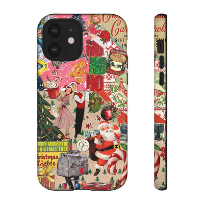 Vintage Christmas Collage Tough Phone Case