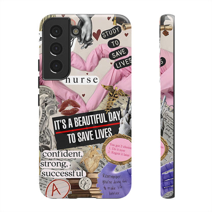 Nurse Inspirational Collage Tough Phone Case