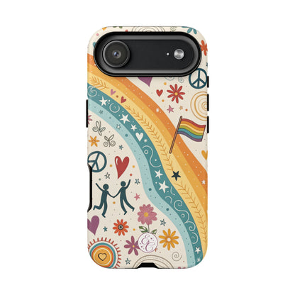 LGTBQ+ Pride Boho Doodle Tough Phone Case